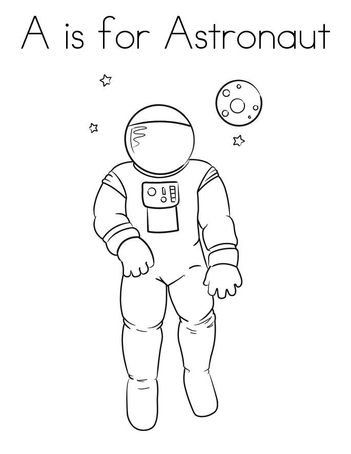 Astronauts Iamges Coloring Page