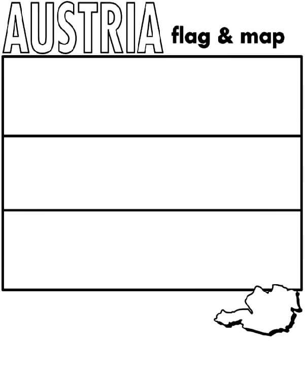 Austria Flag and Map