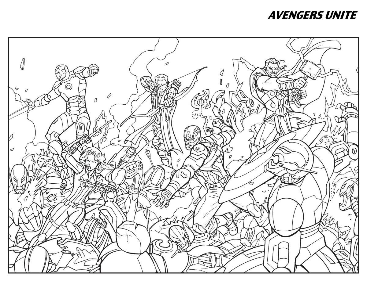 Avengers Unite Coloring Page