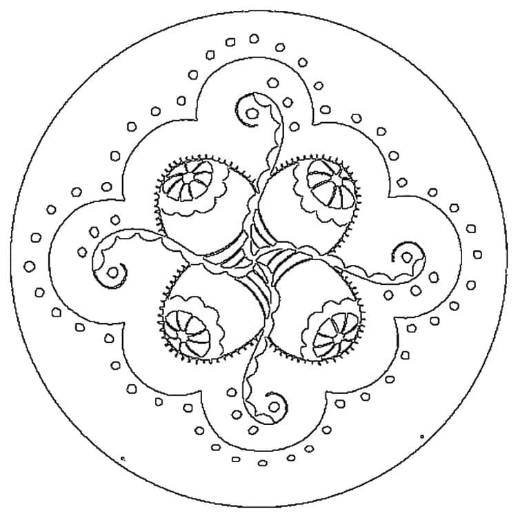 Awesome Easter Mandala Coloring Page
