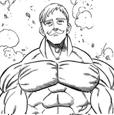 Awesome Escanor Coloring Page
