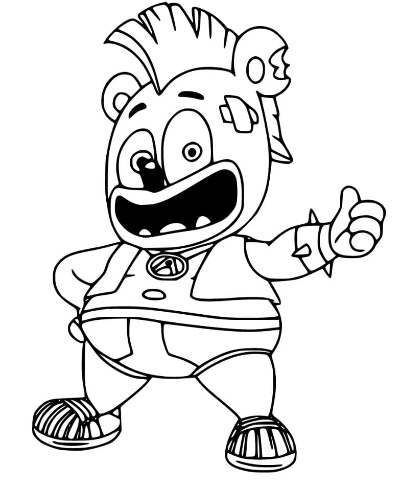 Awesome Gummy Bear Coloring Page