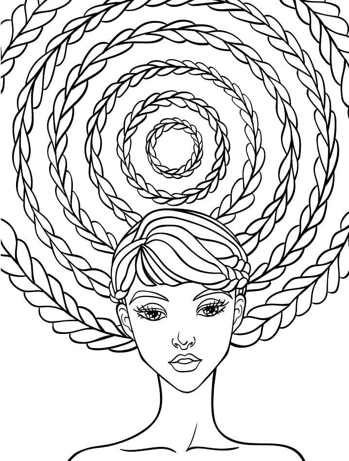 Awesome Hair Coloring Page