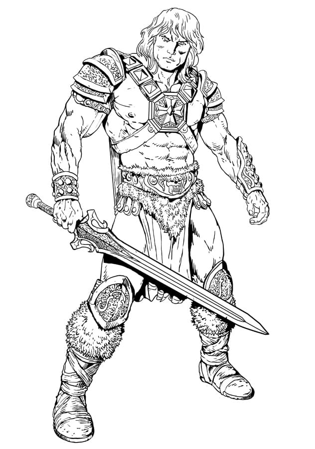 Awesome He-Man Coloring Page