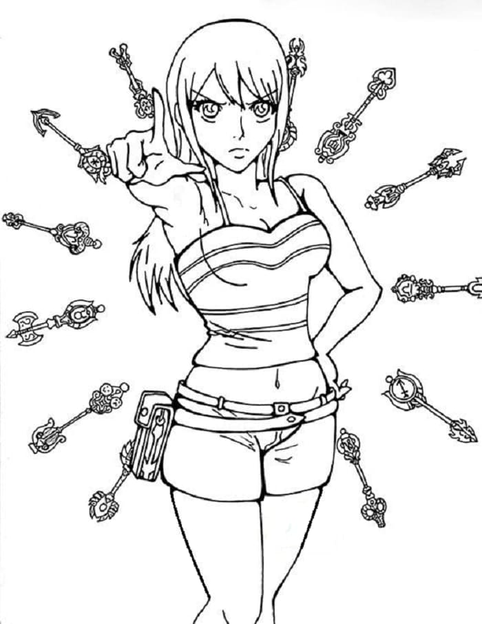 Awesome Lucy Heartfilia Coloring Page