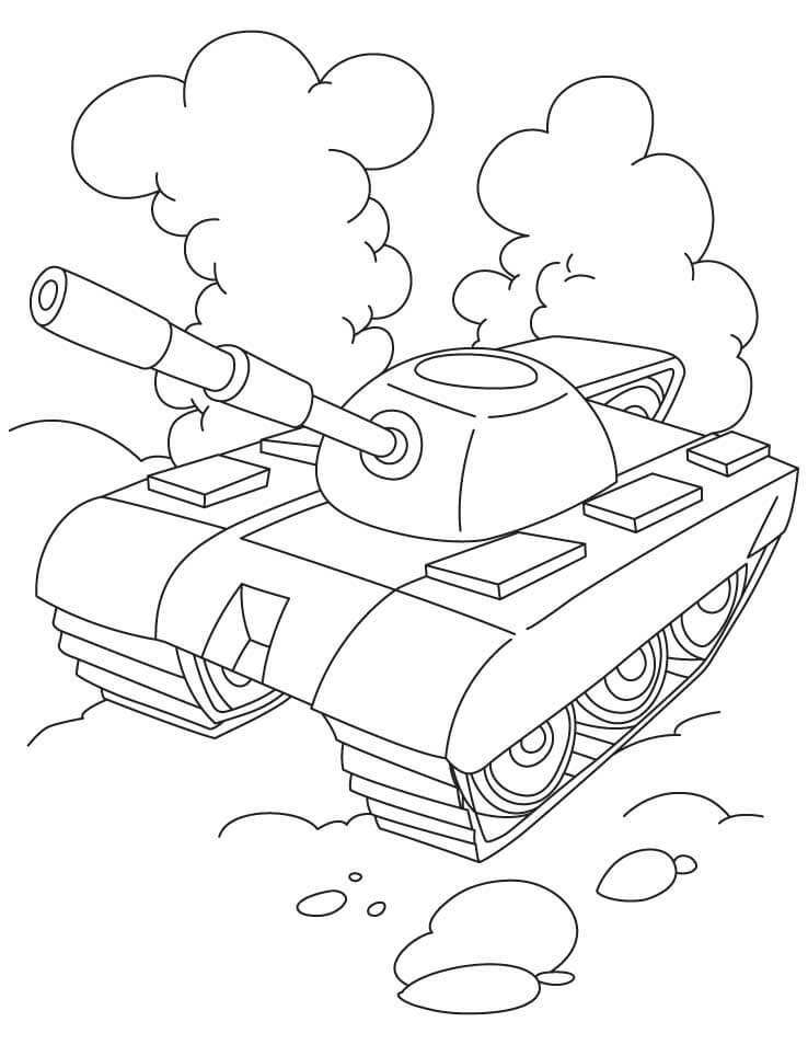 Awesome Tank Coloring Page