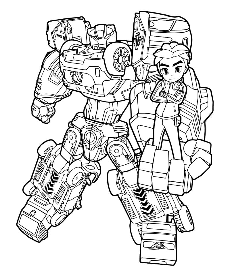 Awesome Tobot Coloring Page