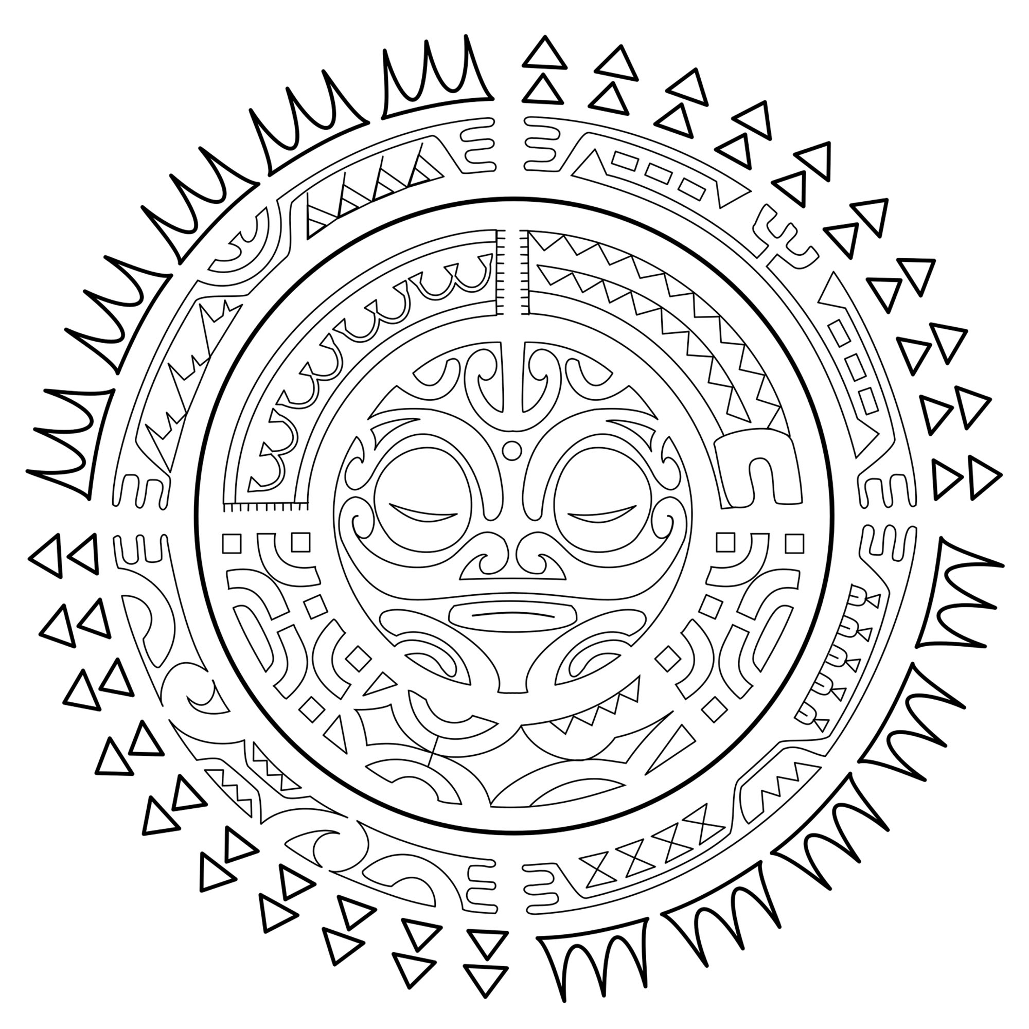 Aztec Sun Tattoo Adults