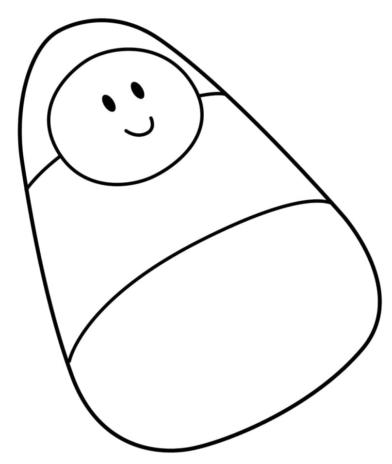 Baby Candy Corn Coloring Page