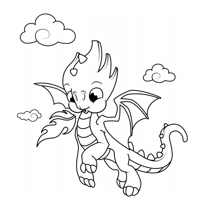 Baby Dragon Flying