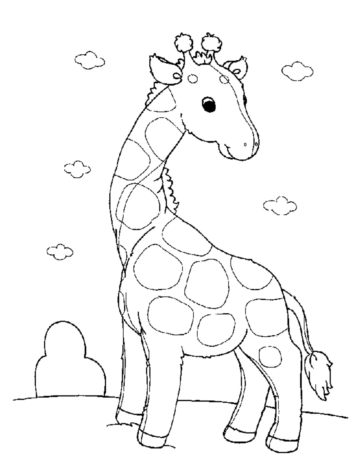 Baby Giraffes Coloring Page