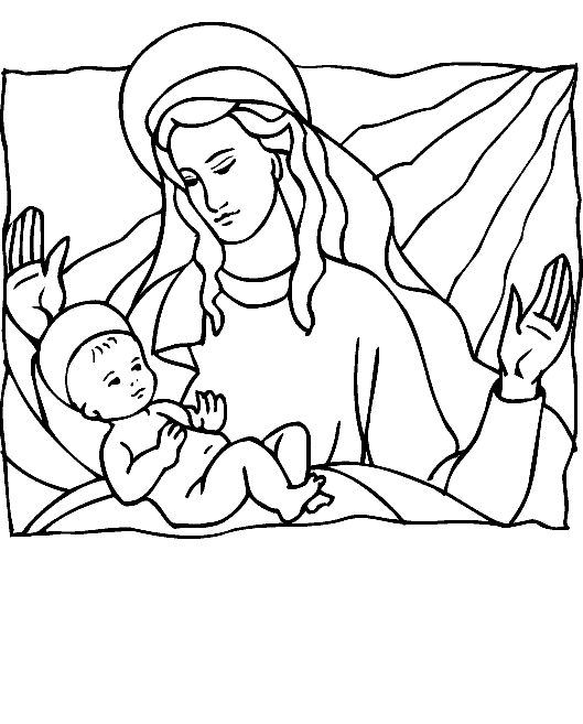 Baby Jesus Birth Coloring Page