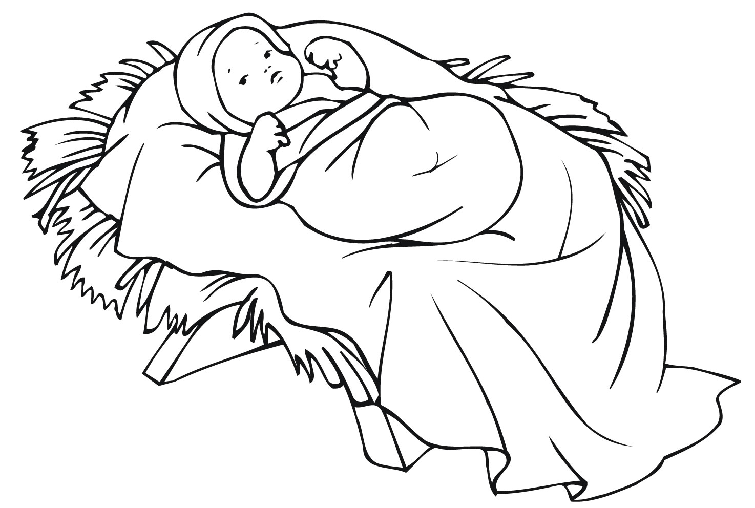 Baby Jesuss Coloring Page