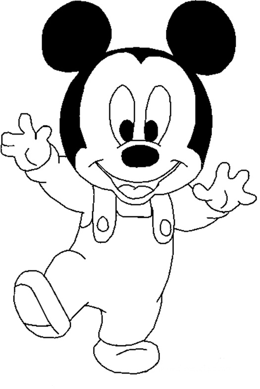 Baby Mickey Walking Disney S0cc6 Coloring Page