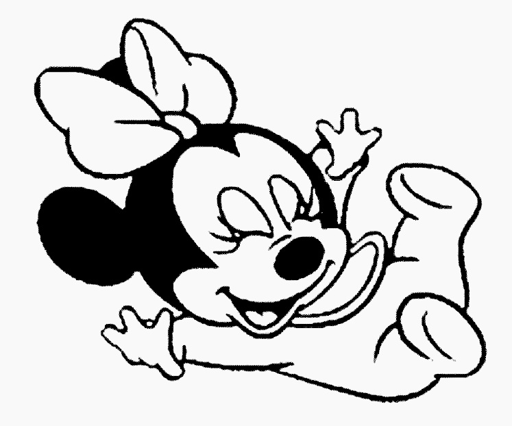 Baby Minnie Happy Disney S93c4 Coloring Page