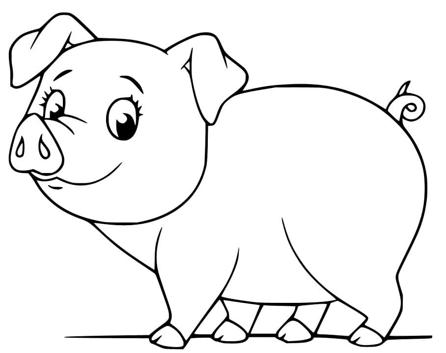 Baby Pig Coloring Online For Kids Coloring Page