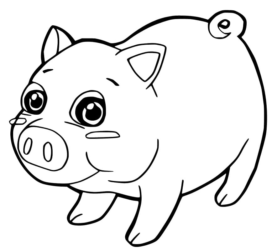 Baby Pig Coloring Online Coloring Page