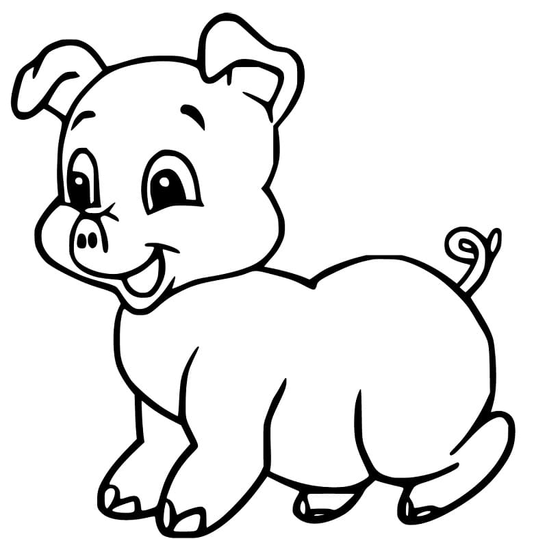 Baby Pig Coloring Online For Free Coloring Page