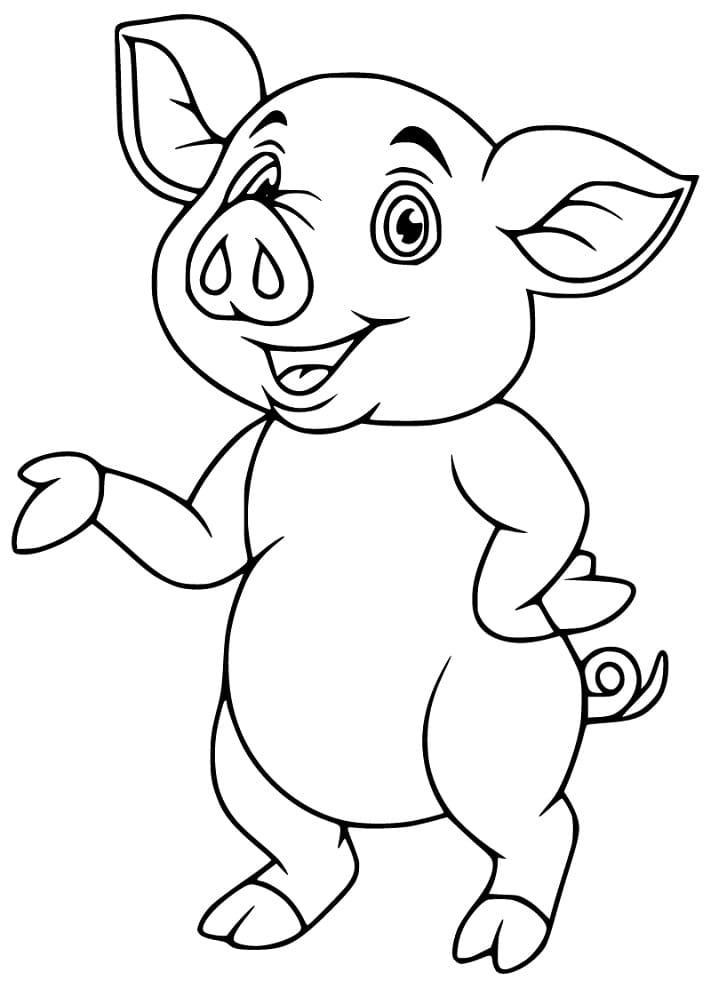 Make Baby Pig Coloring Online