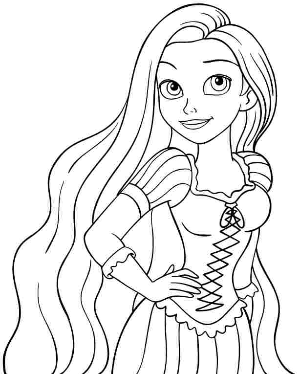 Baby Princess Disney Rapunzel Coloring Page
