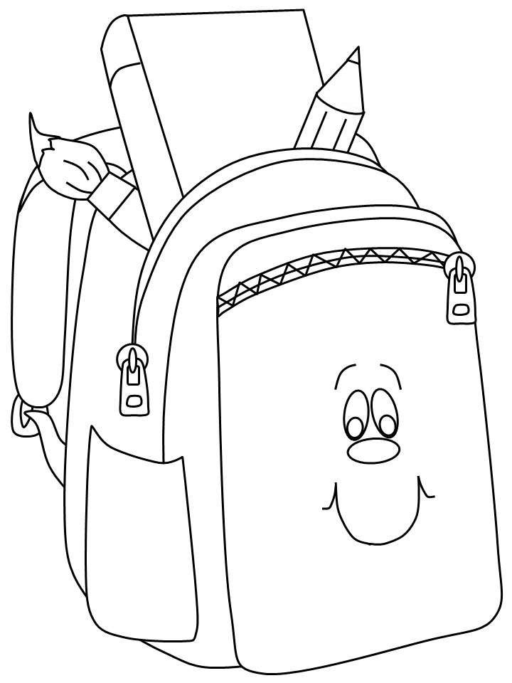 Backpack Face School