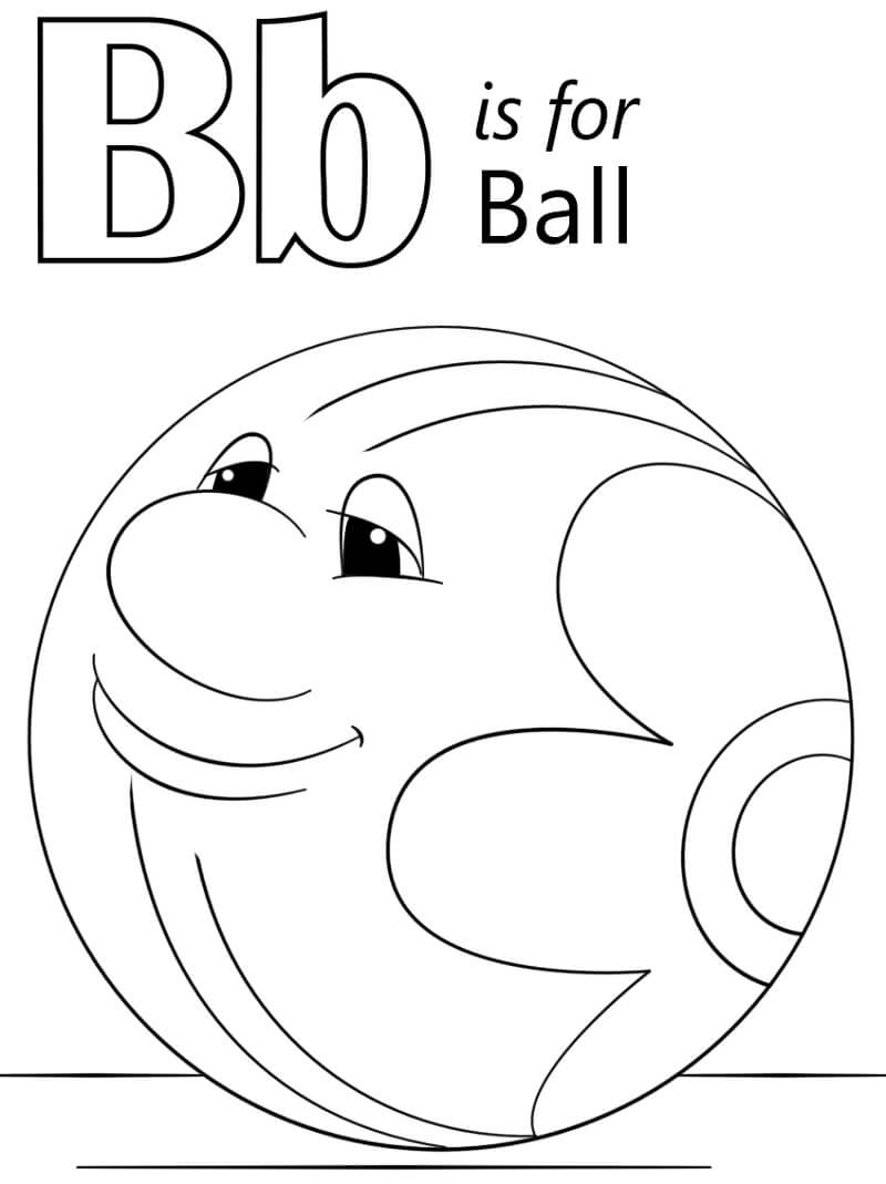Ball Letter B Coloring Page
