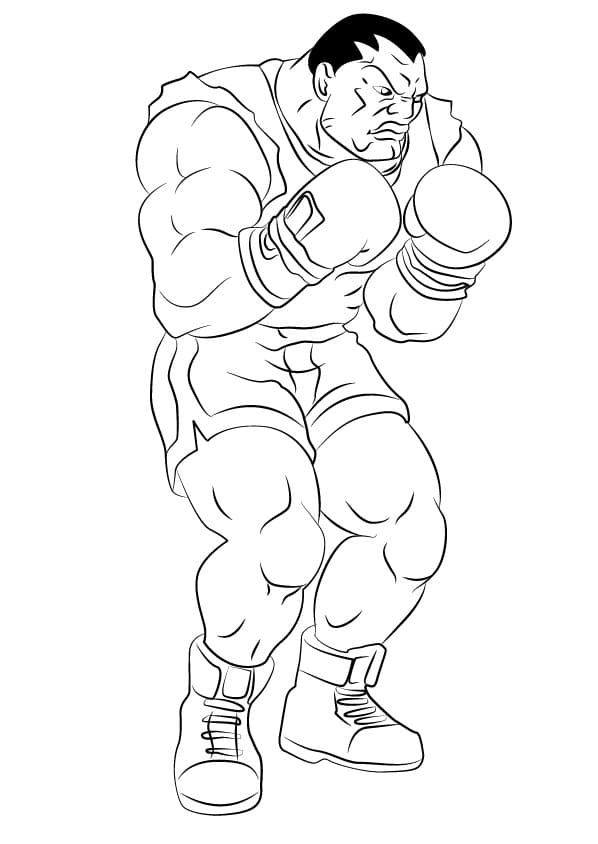 Balrog from Street Fighter Coloring Page