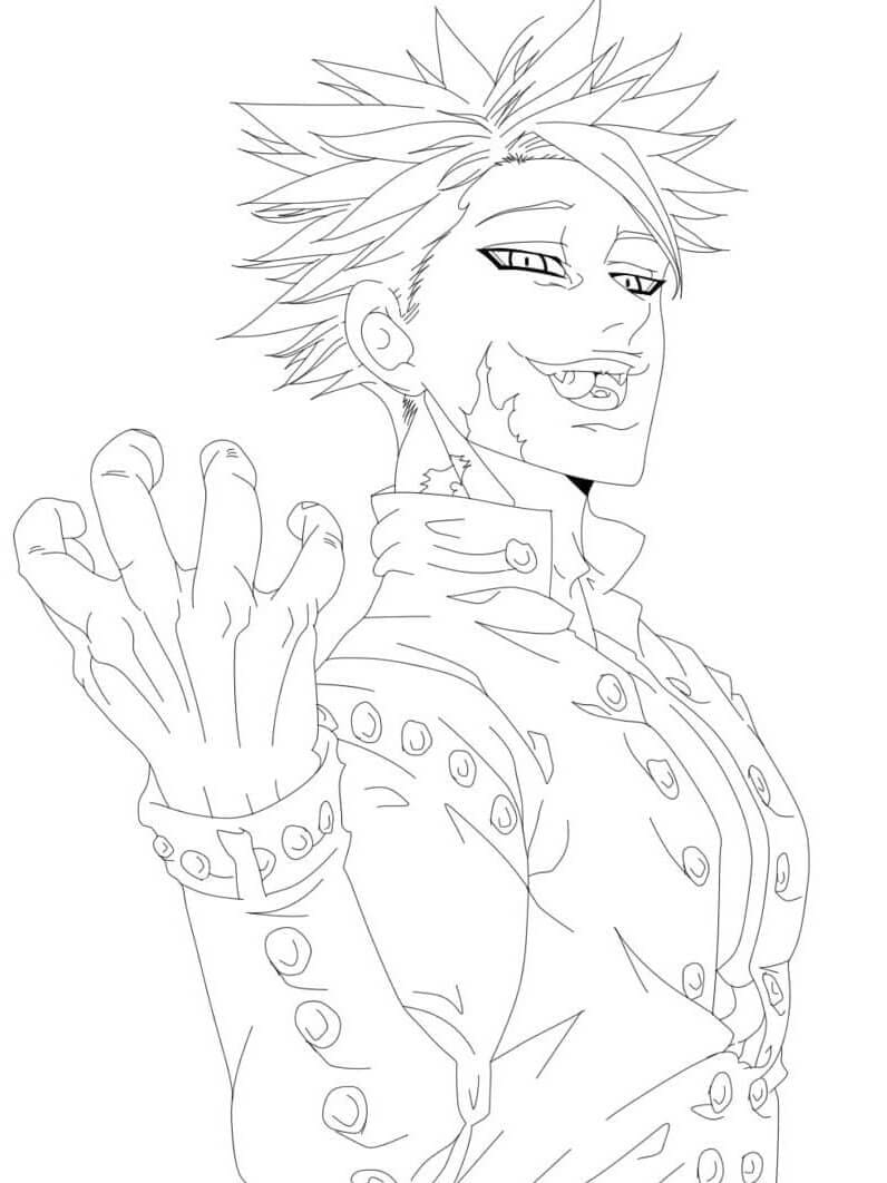 Ban from The Seven Deadly Sins Coloring Page