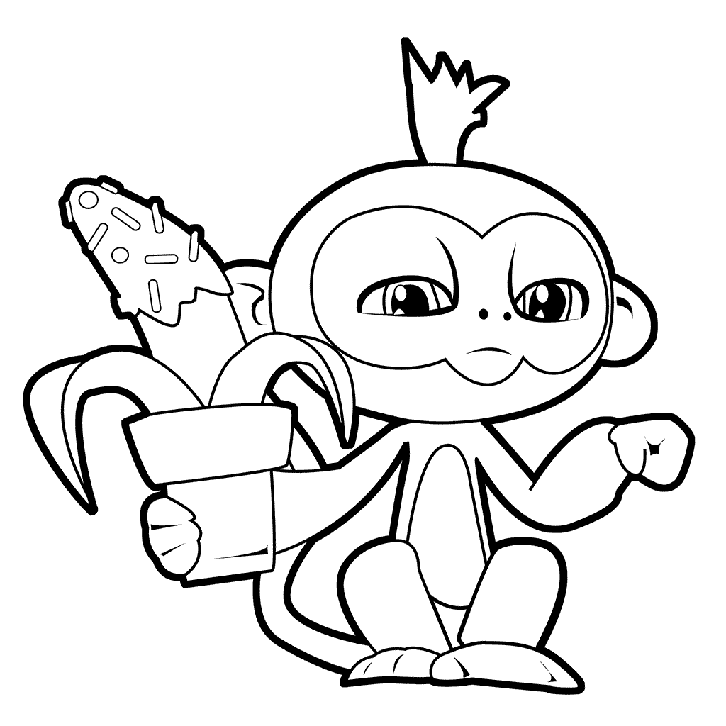 Banana Fingerlingss Coloring Page