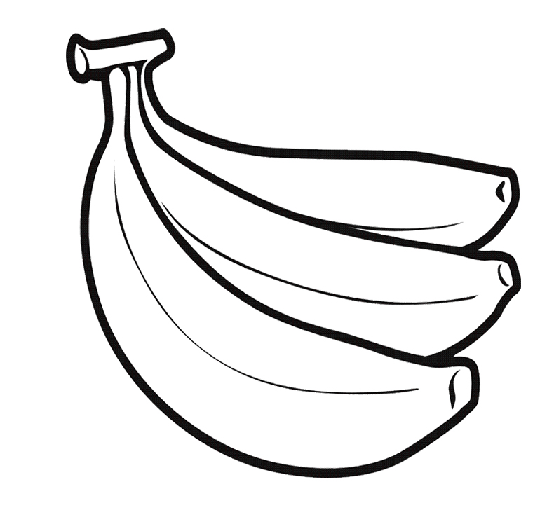 Banana Fruits Coloring Page