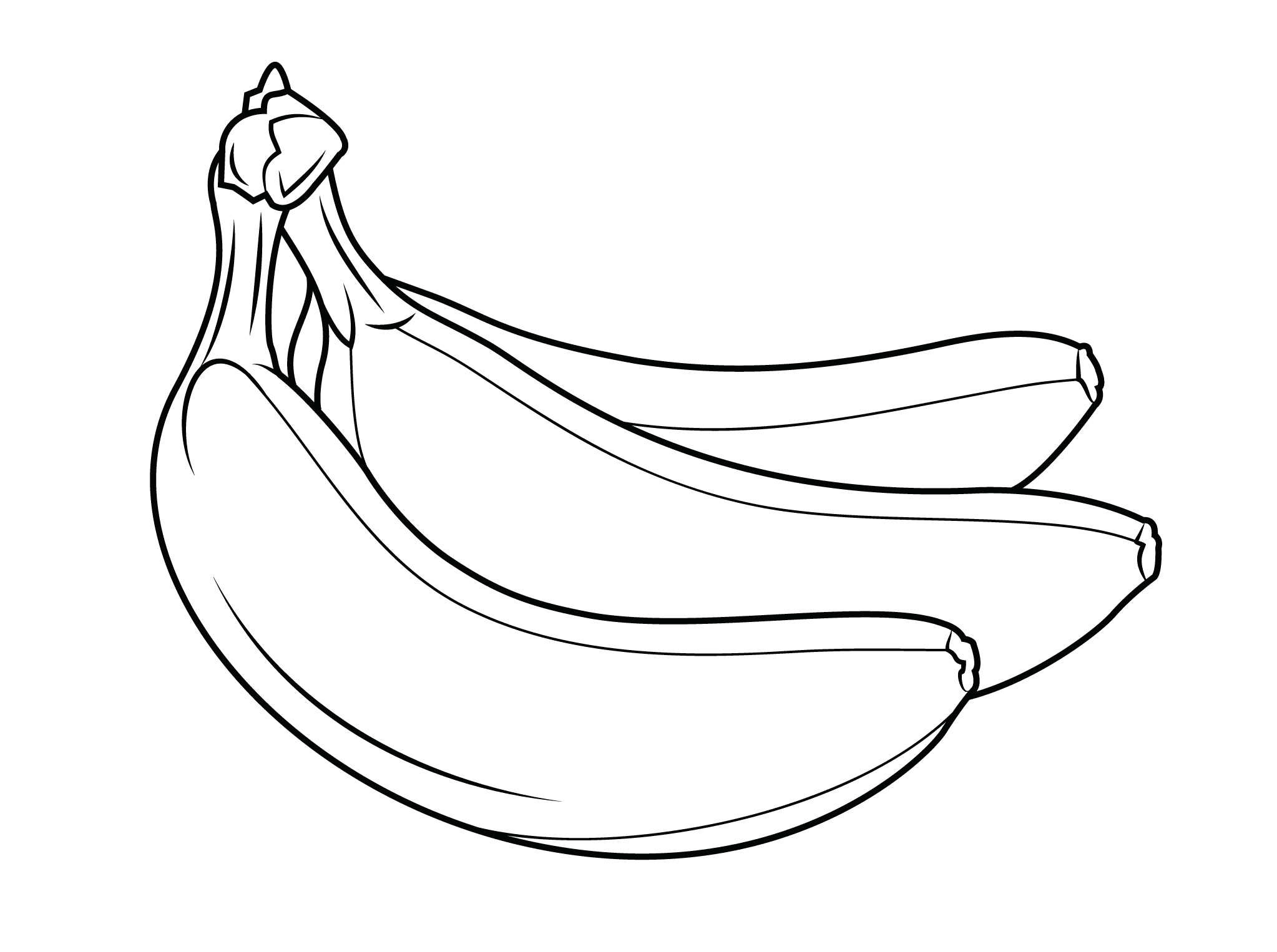 Banana Fruits Coloring Page