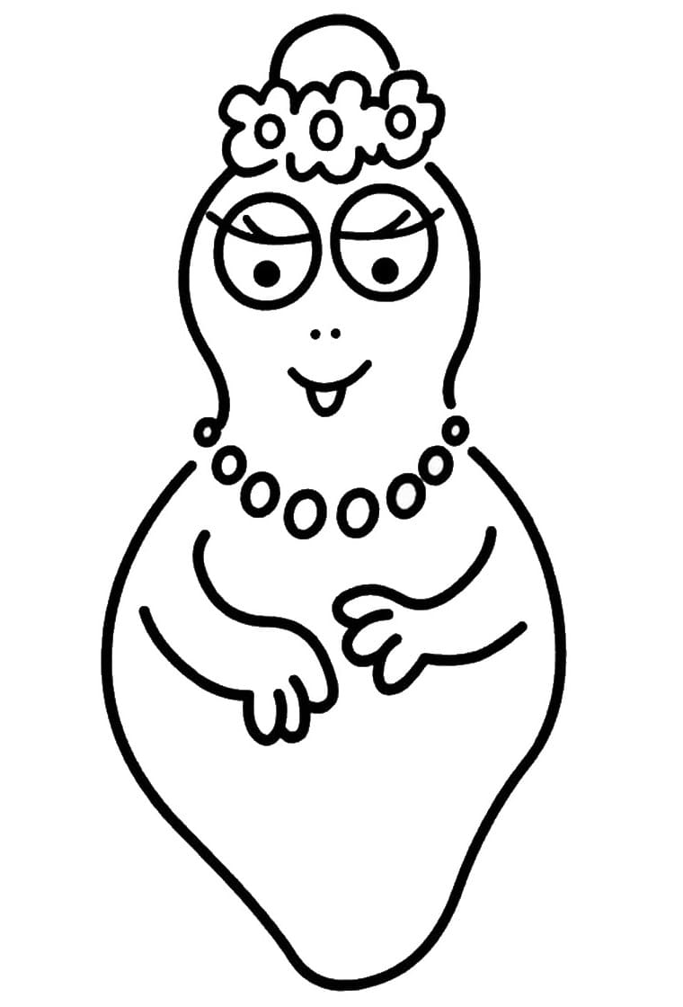 Barbabelle from Barbapapa Coloring Page