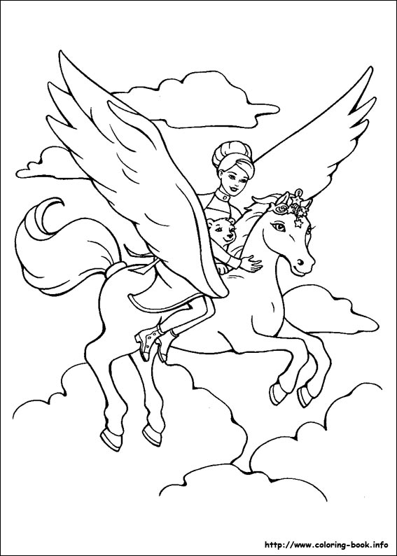 Barbie Magic Pegasus 08 Coloring Page