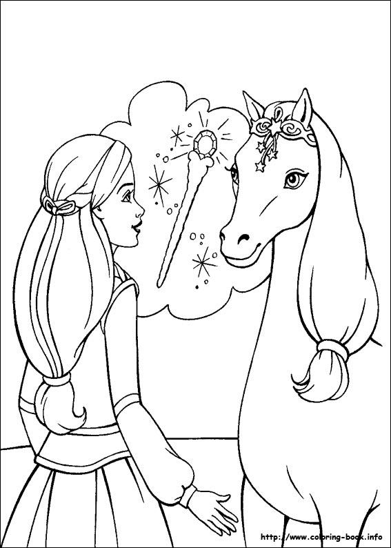 Barbie Magic Pegasus 10 Coloring Page
