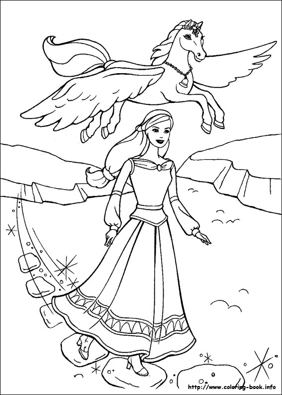 Barbie Magic Pegasus 16 Coloring Page