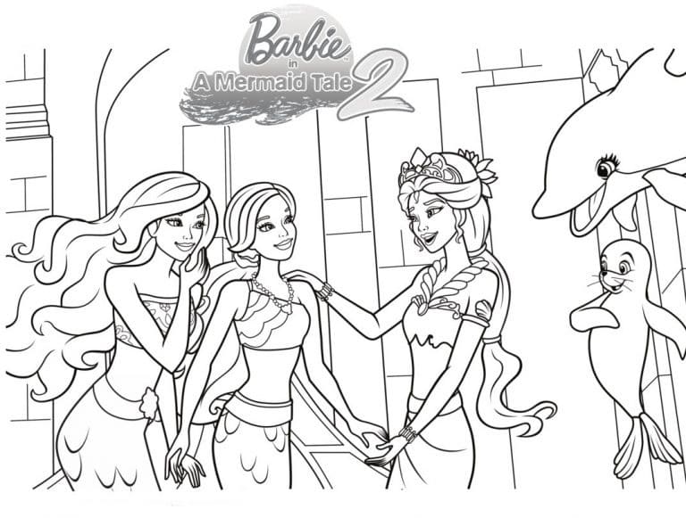 Barbie Mermaid Tale Coloring Page