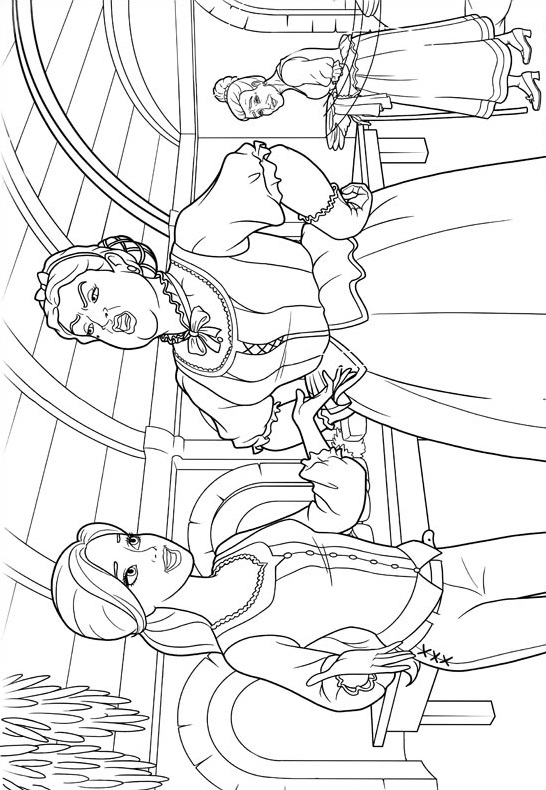 Barbie Musketeers 04 Coloring Page