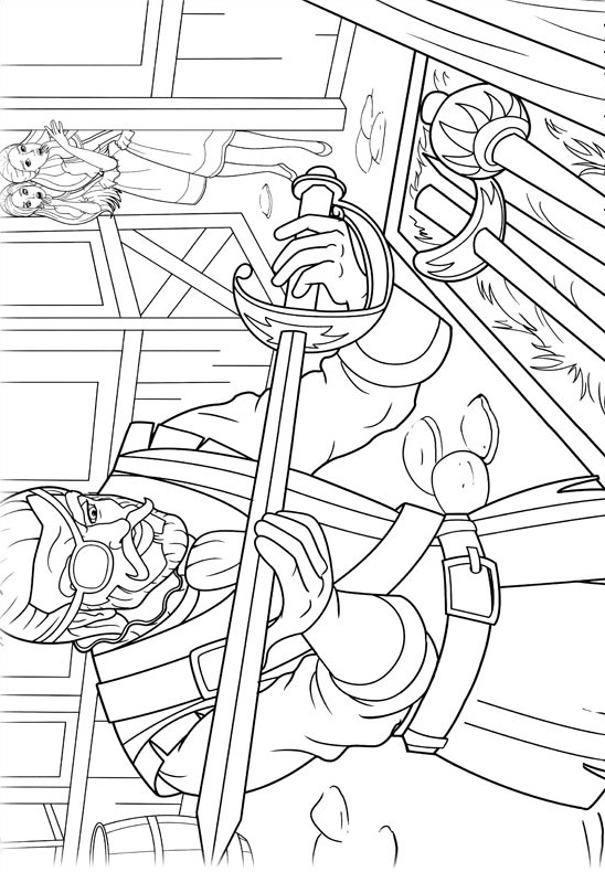 Barbie Musketeers 11 Coloring Page