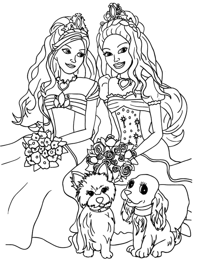 Barbie S For Girly Girls 6765 Coloring Page