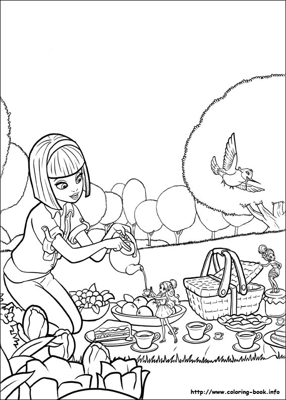 Barbie Thumbelina 13 Coloring Page