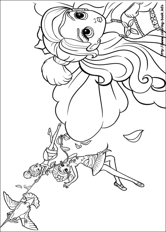Barbie Thumbelina 15 Coloring Page