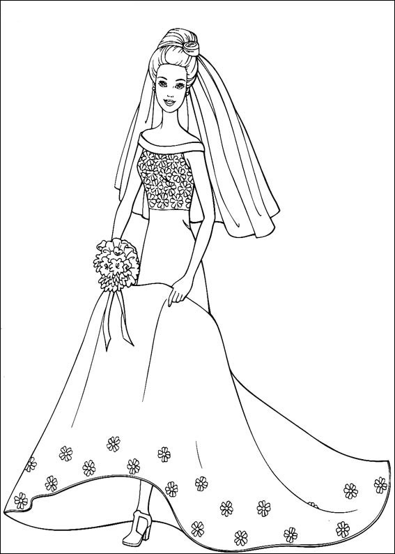 Barbie In Mariage Coloring Page