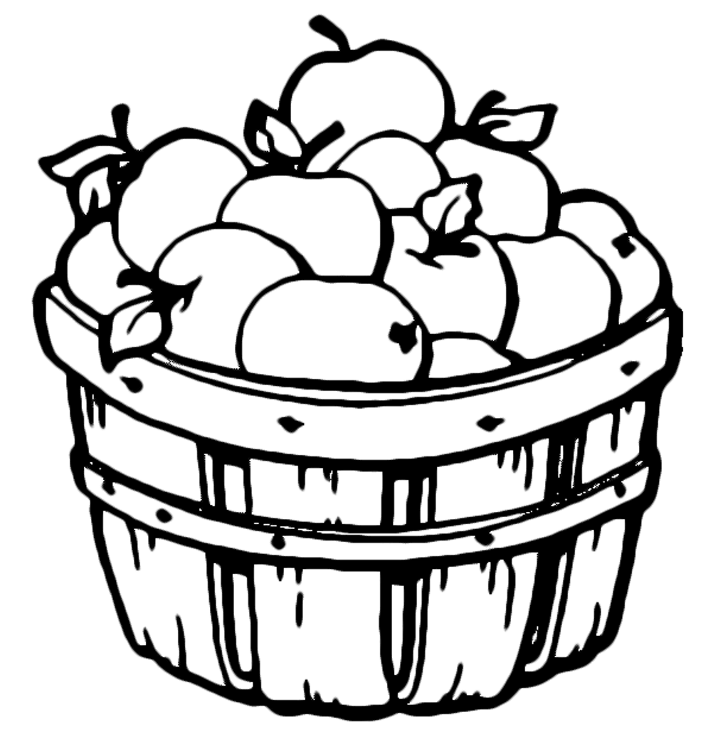 Barrel Apple Fruit S80ad Coloring Page