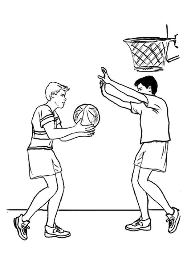 Basketball Themed Sadbe Coloring Page
