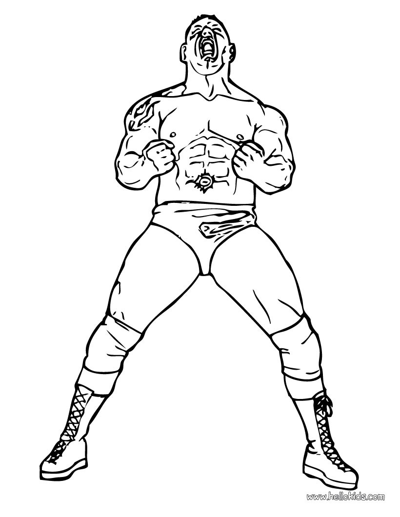 Batista Wrestler Coloring Page