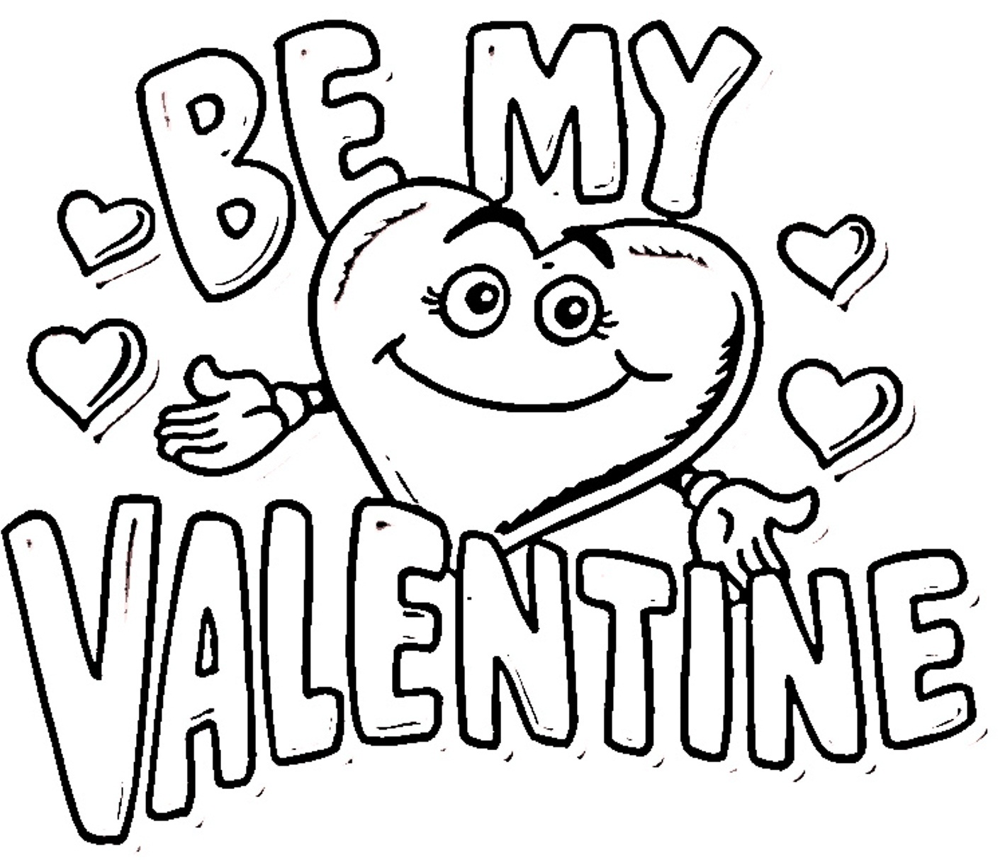 Be Mine Valentine Valentines Day Coloring Page Coloring Page