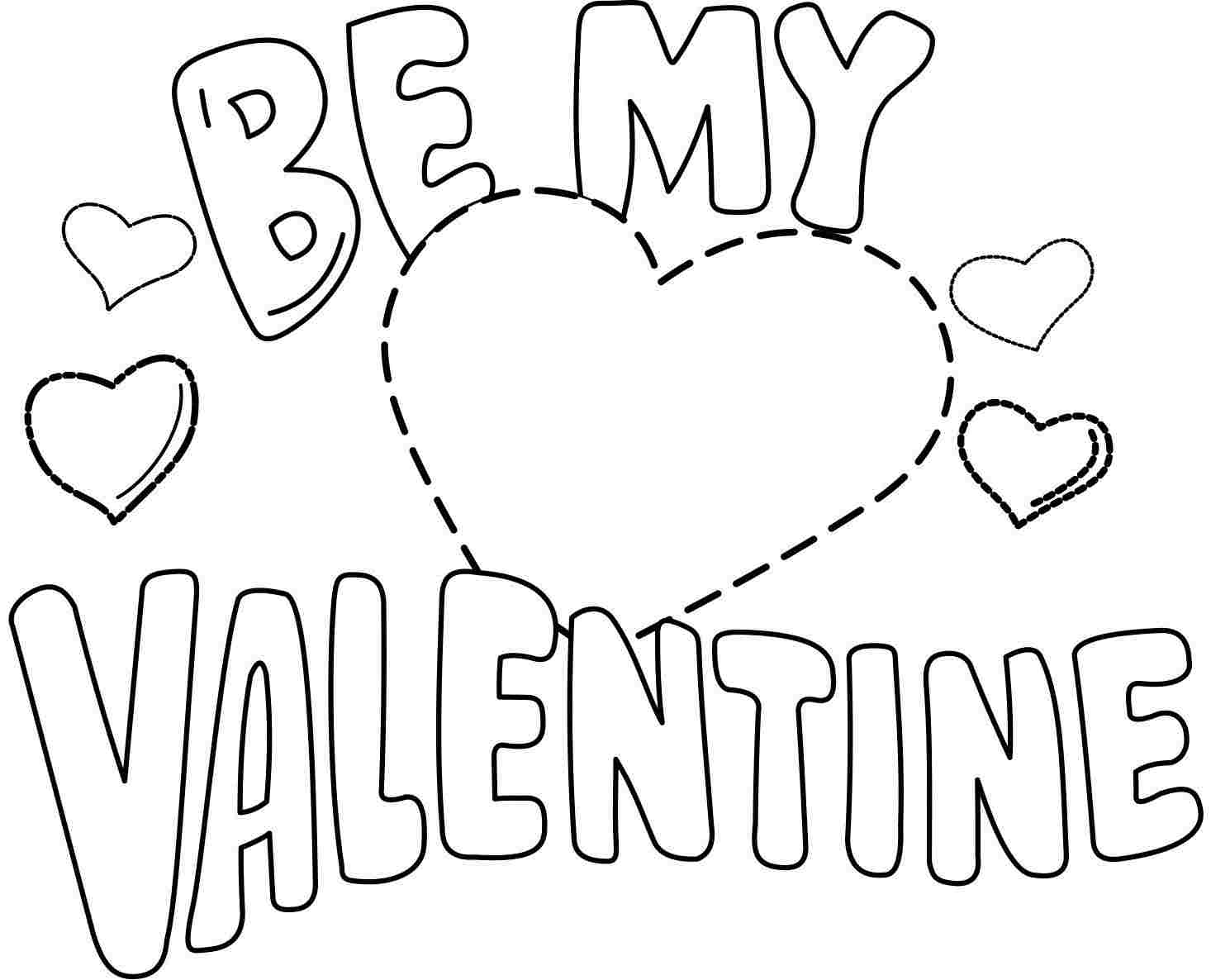 Be My Valentine Valentines Day Coloring Page