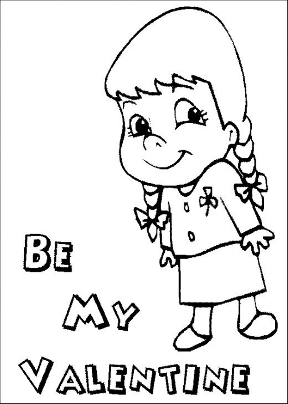 Be My Valentines Coloring Page