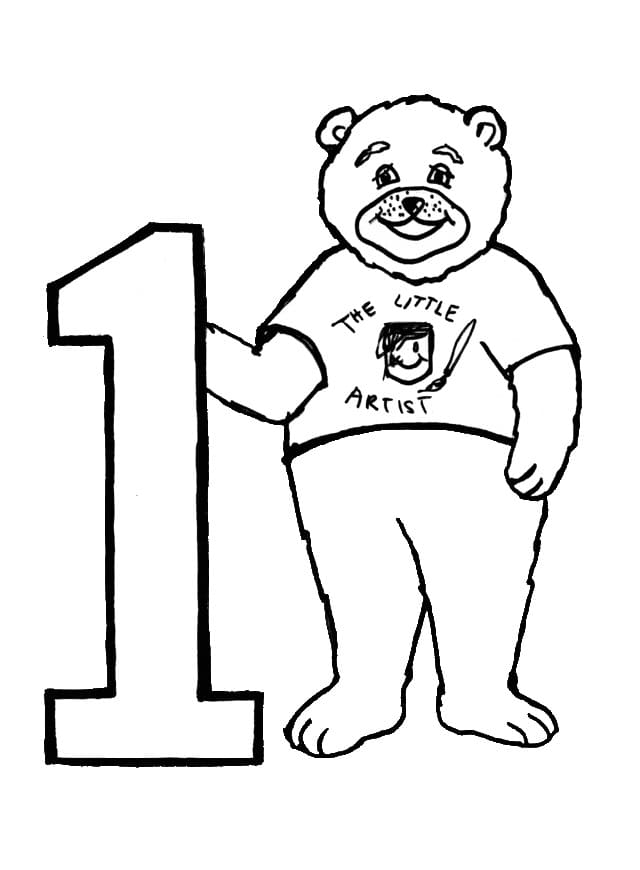 Bear and Number 1