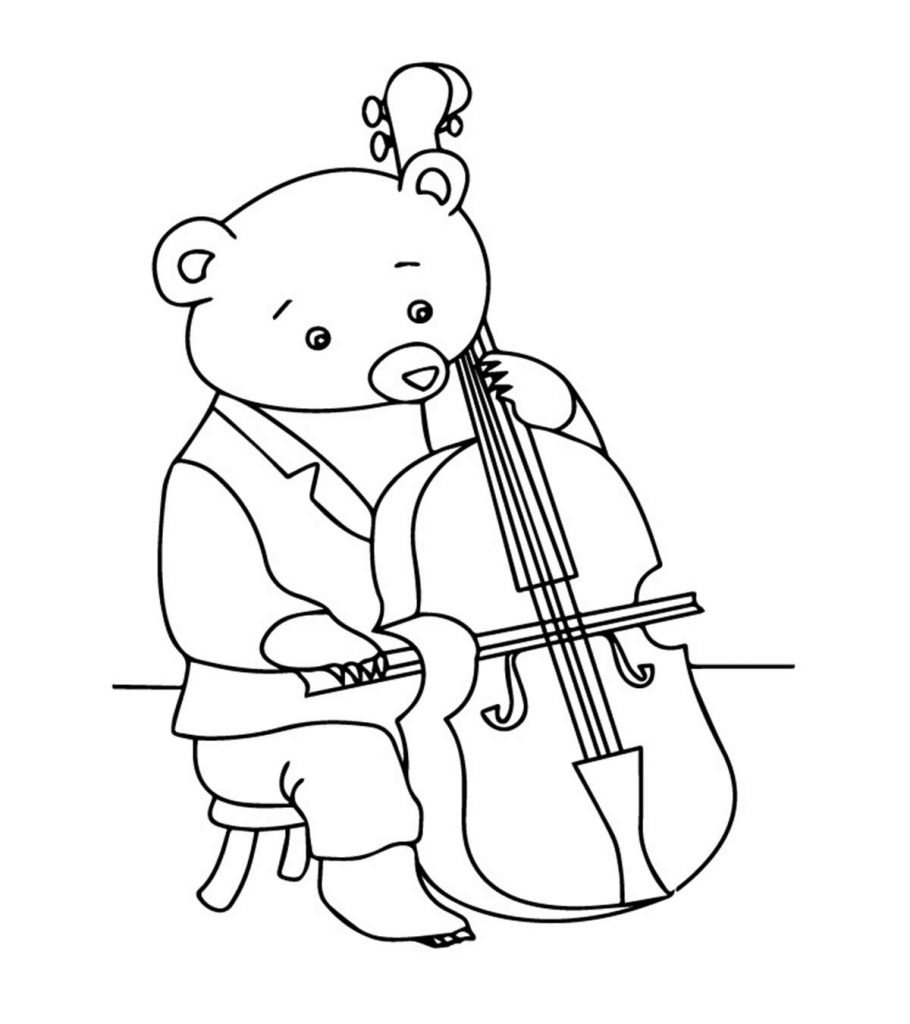 Bear Playing The Cello